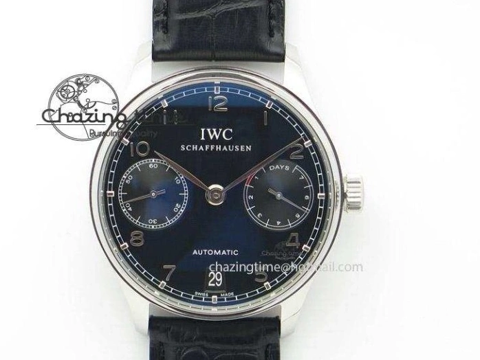 MIROTIME 0209 Portuguese Tourbillon IW504602 RG ZF Best Edition White Dial on Brown Leather Strap Stretchable 7178